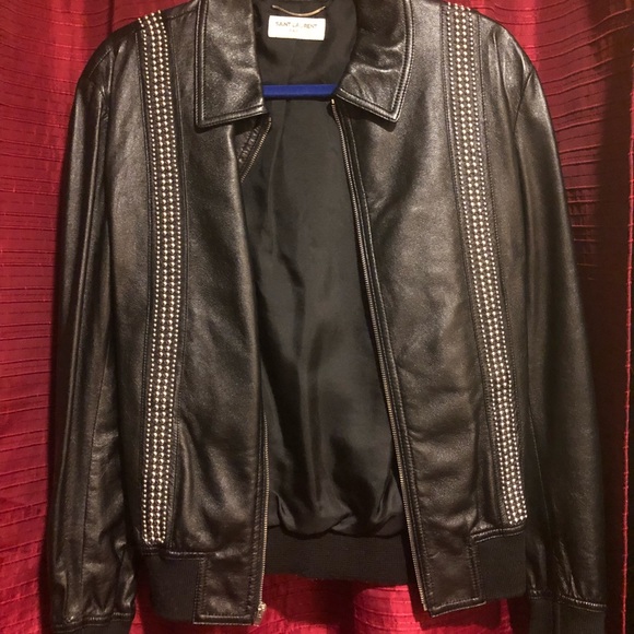 Saint Laurent | Jackets & Coats | Saint Laurent Leather Jacket | Poshmark